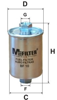 Фильтр топливный ВАЗ 2107, 08, 09, 99, 11, 12, 21 (інж.) (M-FILTER) BOSCH арт. BF 10